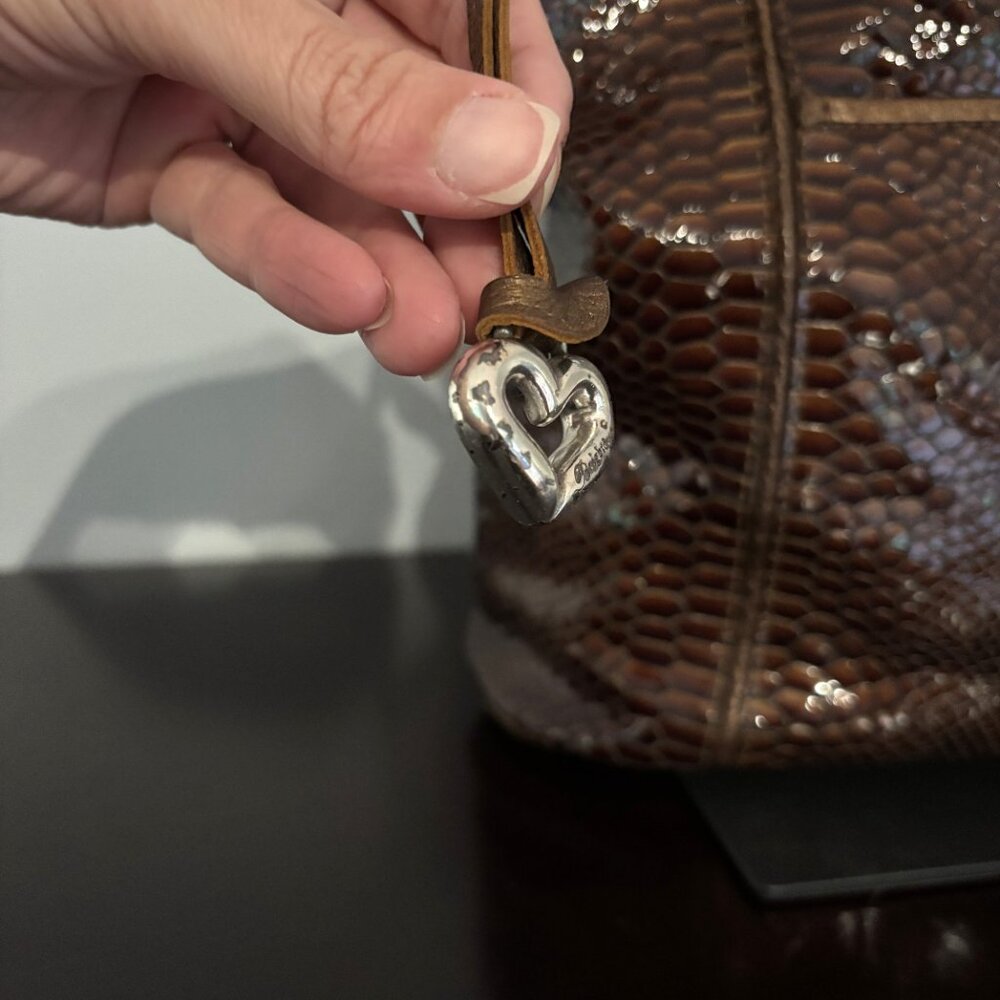 Brighton Shinny Brown Faux Snake Python Skin Shou… - image 8